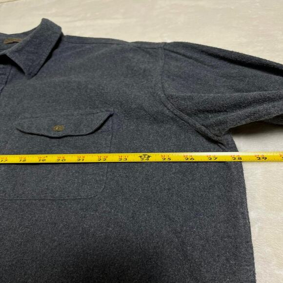 Vtg. St. John's Bay Chamois Cloth Flannel Men's 2XL Gray Button Up Camp Cottage - Picture 6 of 8